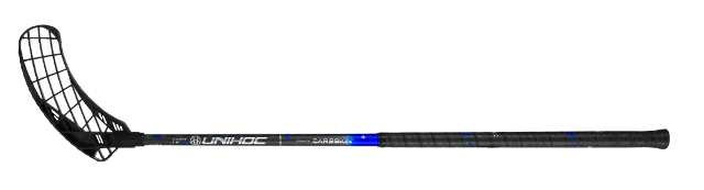 (арт. 23191) Клюшка Unihoc Epic CARBSKIN® Curve 1.0° 29 blue 100cm, вид с обратной стороны