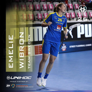 Игрок сборной Швеции, команды UNIHOC - Эмили Виброн (Emelie Wibron)