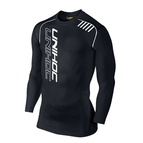 Майка компрессионная с длинным рукавом Unihoc black Unihoc T-shirt Compression