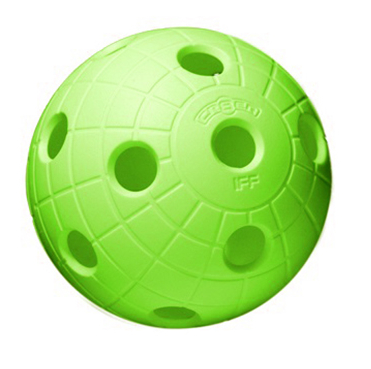 Мяч для флорбола Кратер (цвет зелёной травы)