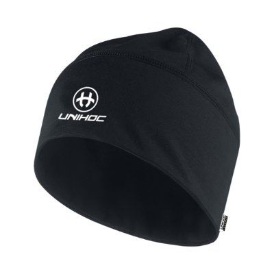 Шапочка спортивная Unihoc TECHNIC, чёрная Unihoc Beanie TECHNIC black