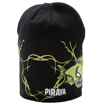 Шапочка спортивная Zone Piraya детская, чёрная Zone Beanie Piraya