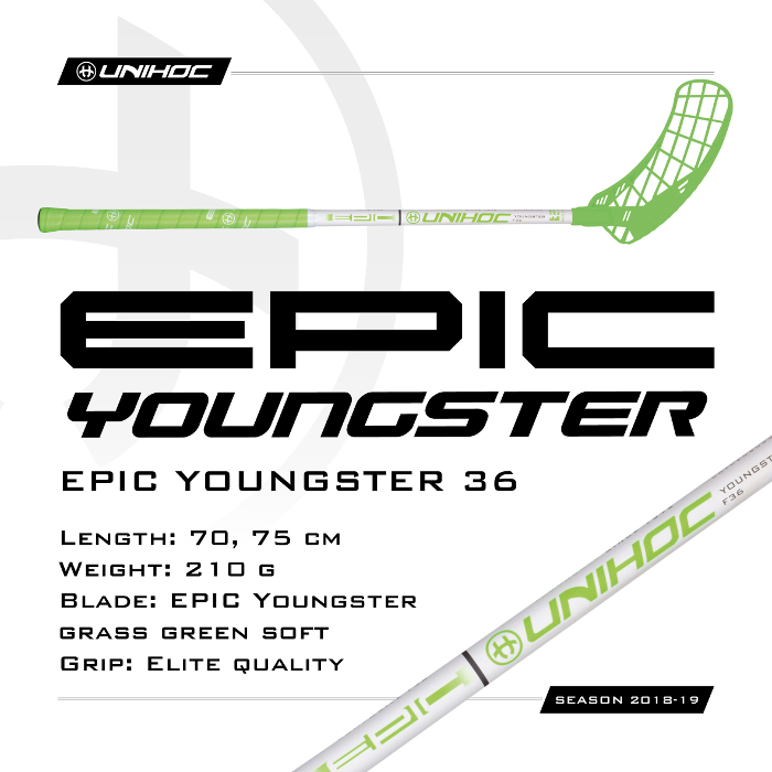 Клюшка UNIHOC EPIC Youngster neon green/white
